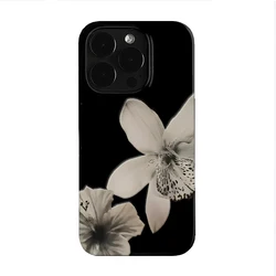Elegant Black & White Floral Design Phone Case - Creative Luxury Back Cover - iPhone 12 Mini (A)