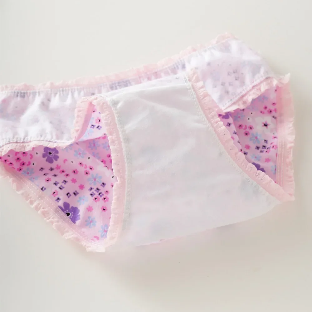 6PCS/Lot Kids Cotton Underwear Floral Print Baby Girls Panties Toddlers Shorts Briefs