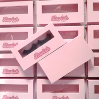 Wholesale Custom Lash Boxes Packaging Logo Russian Eyelashes Case Packaging Cluster Natural 25mm Mink Lashes Cases Supplier 1