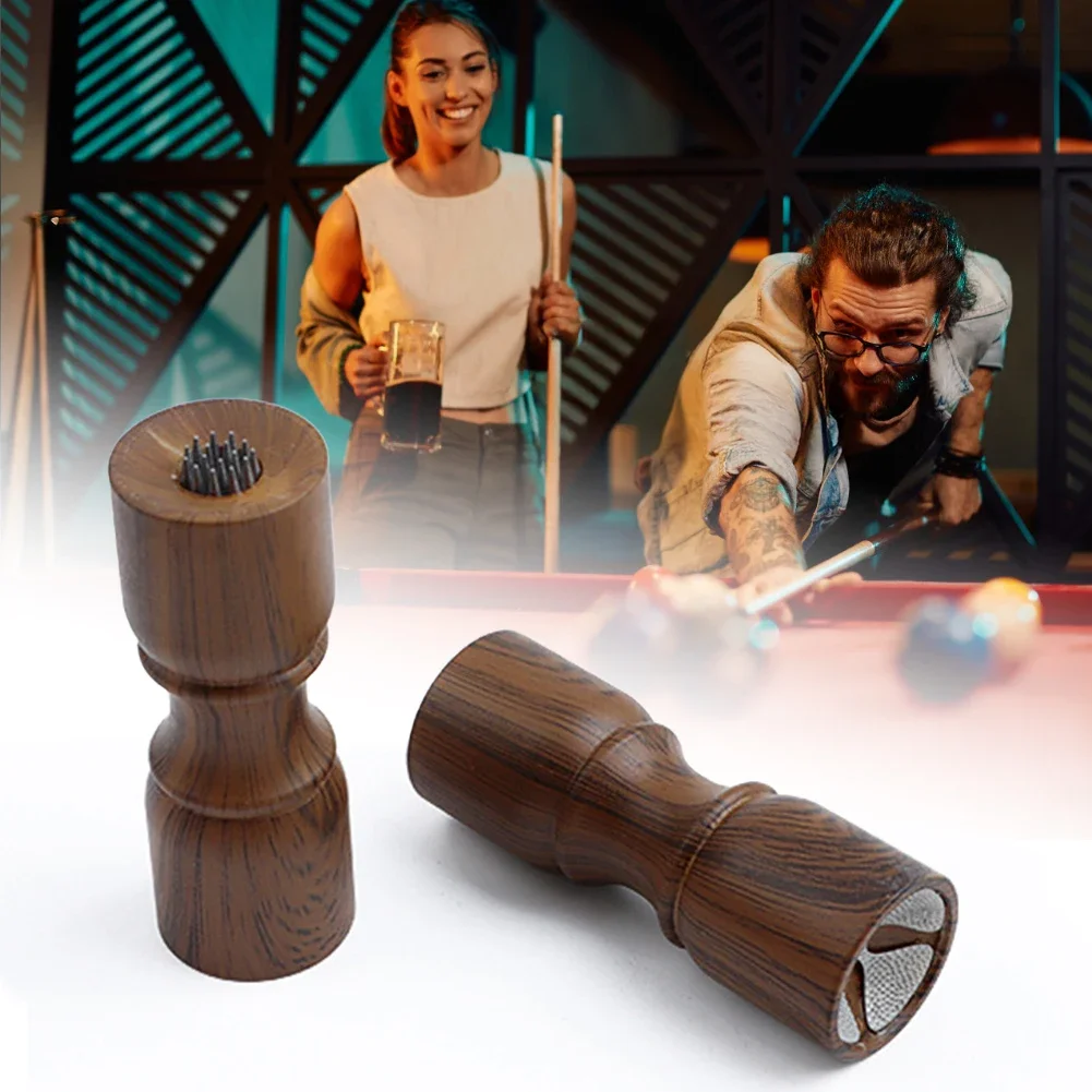 2 in 1 Billiard Cue Tip Repair Shaper Wood Snooker Billiard Pool Cue Tip Shaper Burnisher File Repair Tool Billiards Accessory