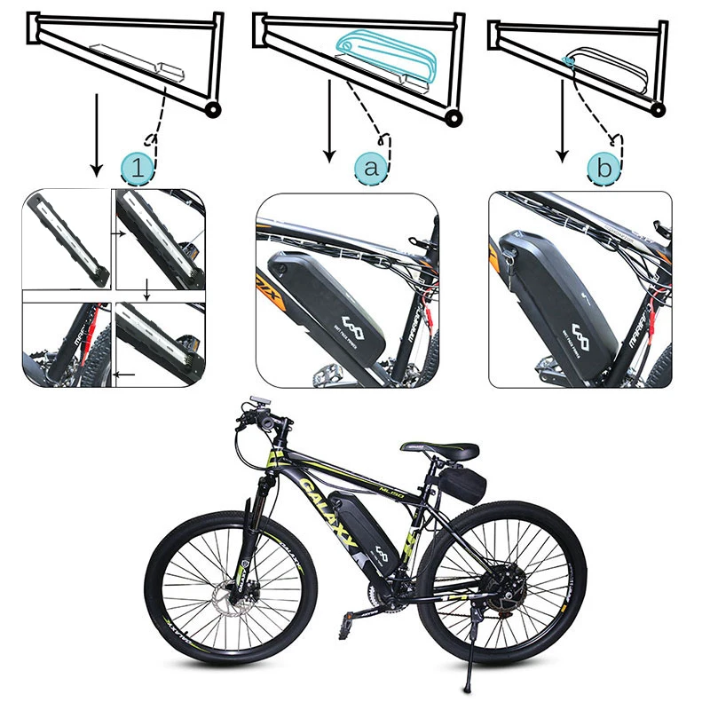 Hailong Ebike Battery 36V 15AH 48V 14.4AH  Cells Pack 5Pins Electric Bicycle Lithium Polymer Battery for 250W-1000W BBS03 BBSHD 3