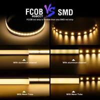FCOB RGBCCT LED Light Strip 6 Pin 12mm DC24V 960 LEDs RGB CW WW FOB Flexible COB Linear Lights High Density RA90 Dimmable - Image 6
