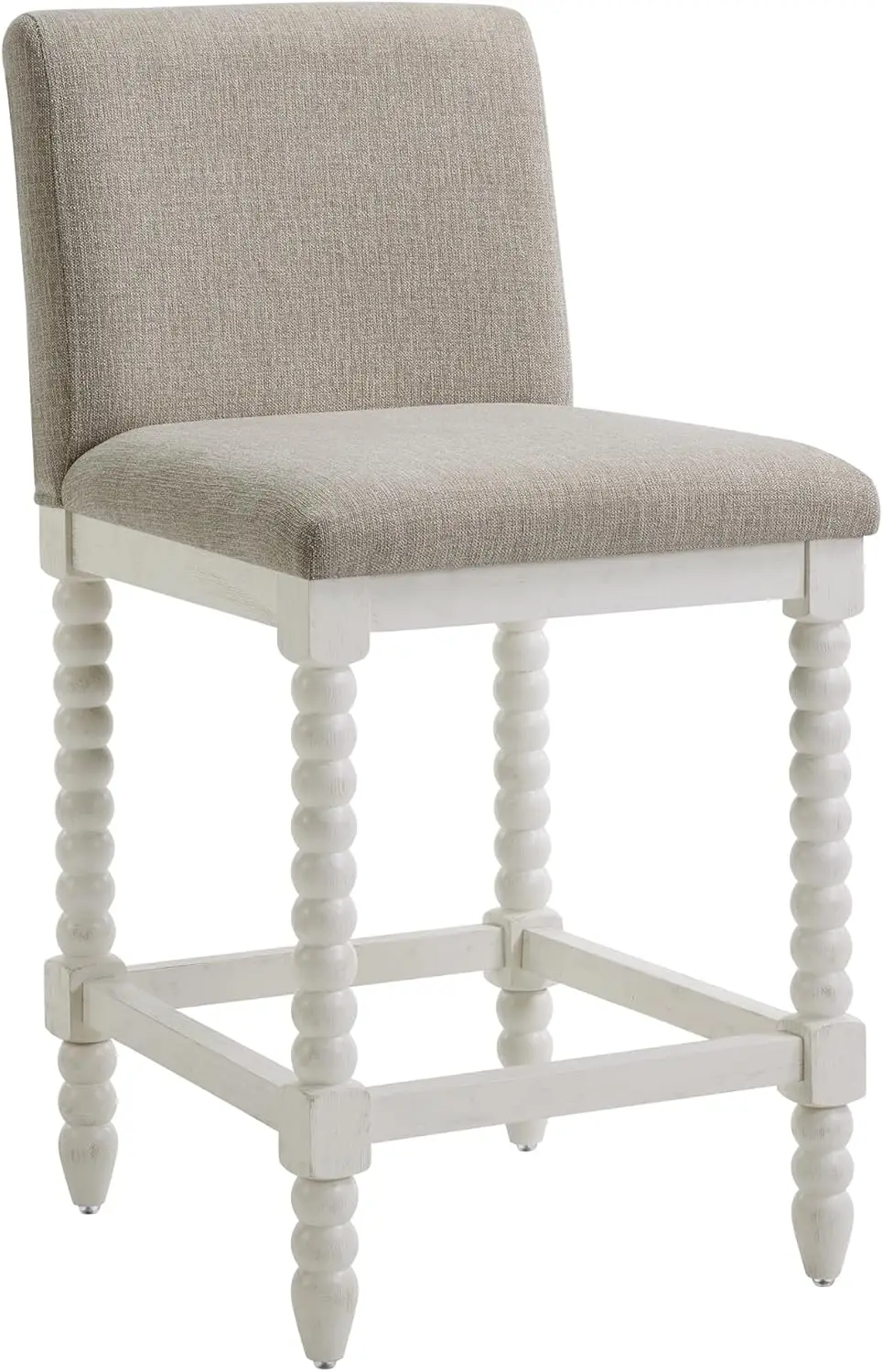 Spindle Counter Stool with Padded Spring Seat,Wooden Bar Stools Farmhouse 26 Inch Counter Height Stools Chairs with Spindle Back