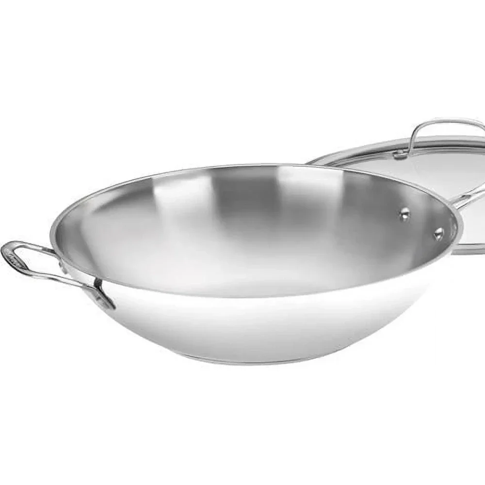 

Cuisinart 726-38H Chef's Classic Stainless 14-Inch Stir-Fry Pan with Helper Handle and Glass Cover