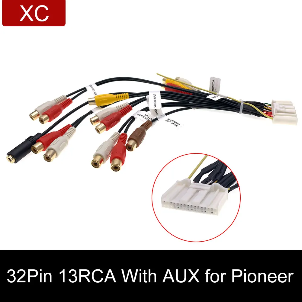 

Car 32 Pin Stereo Radio 13 RCA With Aux Input Wiring Harness Adapter Cable for Pioneer AVIC X850BT AVIC X8510BT X950BH Z150BH