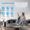 11000 BTU Mini Split Air Conditioner & Heater 17 SEER2 230V Inverter Ductless Wall AC Unit for Rooms up to 700 Sq. Ft 2