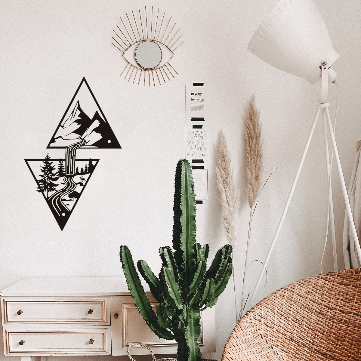 

Mountain Home Decoration Art Mountain Waterfall Metal Wall Art Ornaments Home Decor Metal Modern Art Wall Ornaments Background W