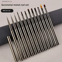 New Product 12 Pcs Set Nail Art Brushes Set Nail Art Design Pen Painting Tools with Gel Gradient Nail Supplies for Professionals 1