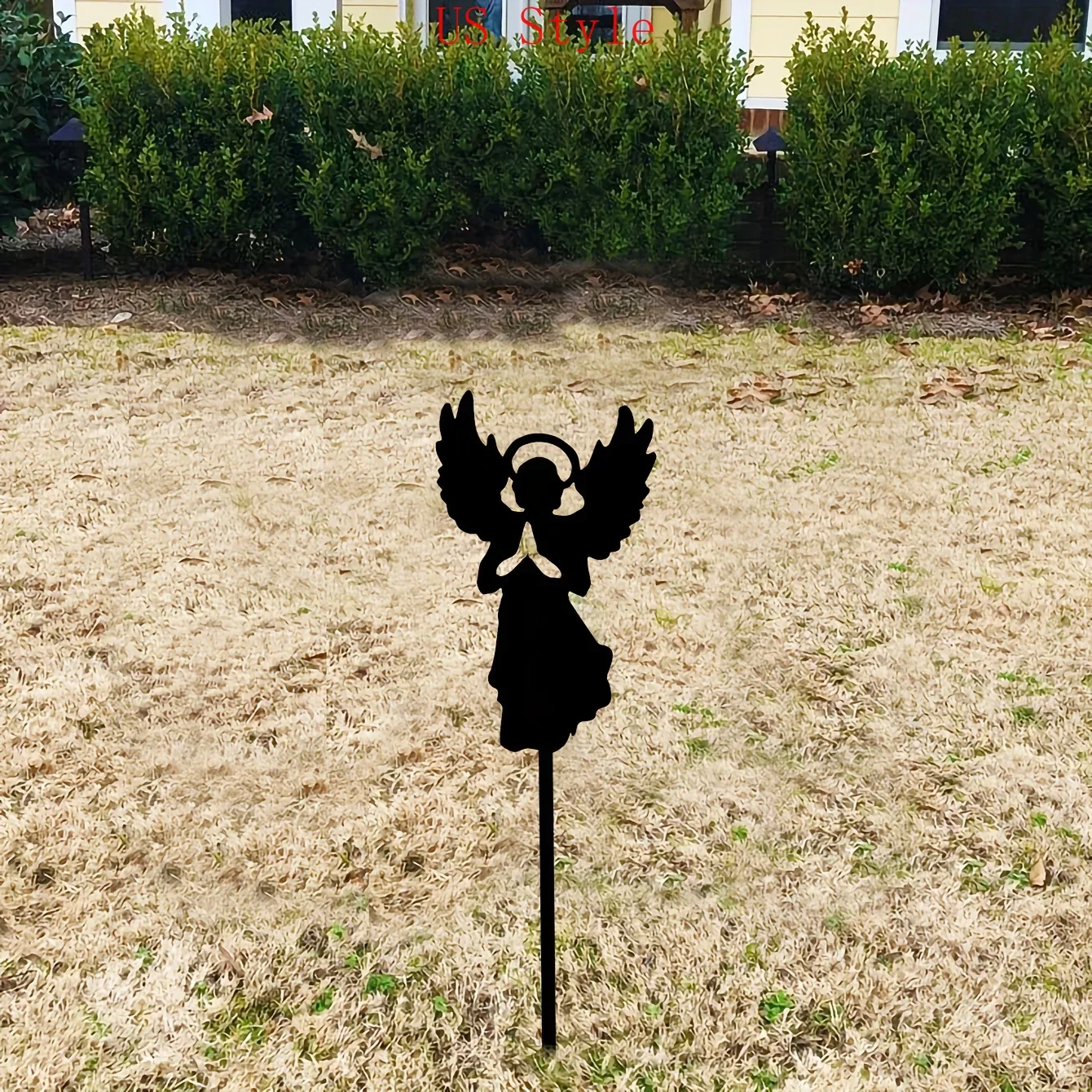 

Angel Garden Stake Iron Silhouette Christmas Courtyard Garden decor Academy Outside Farmhouse Decoration Ground Insertion Garde