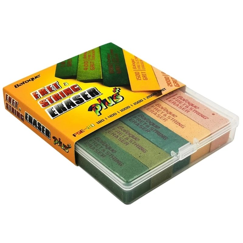 

Fret Erasers For Guitar, Suitable For Guitar Strings & Fret Polishing Abrasive Fret Erasers Kits, Set of 5 Luthier Tools