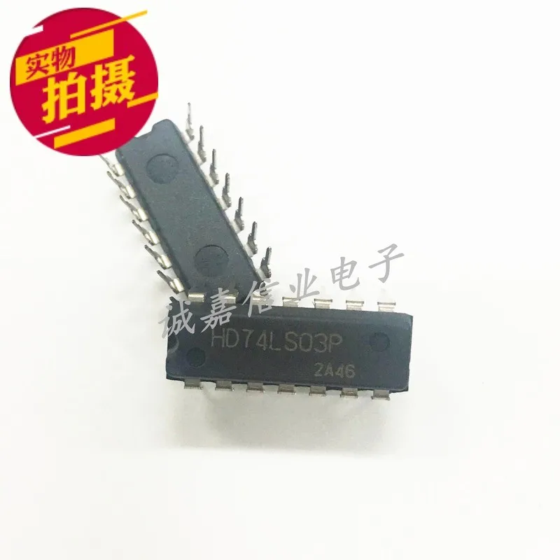 

50pcs/Lot HD74LS03P DIP-14 Logic Circuit, Quad 2-Input NAND, LS-TTL, 14 Pin Operating Temperature:0 C-+ 70 C