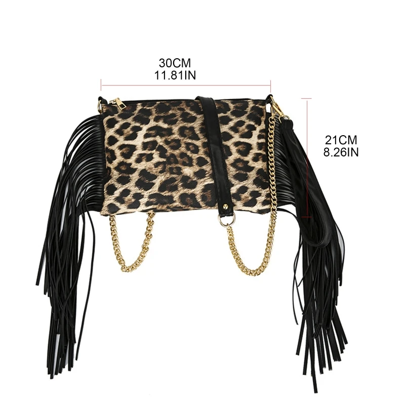 Fringe Crossbody Bag Shoulder Bag Handbag Satchel with Wristlet for Women