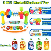 Baby Piano Toys Kids Rotating Music Keyboard Light Sound, Musical Toy for Toddlers,Early Educational Music Toy Gift Random Color 5