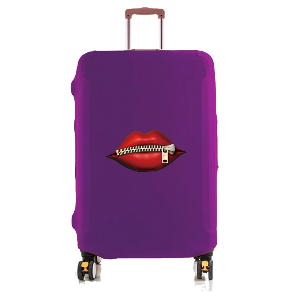 Luggage Case Suitcase Protective Cover Mouth Print New Travel Accessories Elastic Luggage Dust Cover Apply To 18\'\'-32\'\' Suitcase