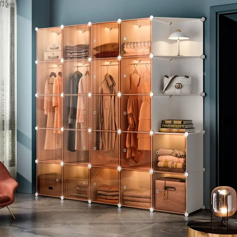 Plastic Organizer Wardrobe Cube Cupboard Partitions Shelves Filing Simple Foldable Closet Modern Vestidores Trendy Furniture 4