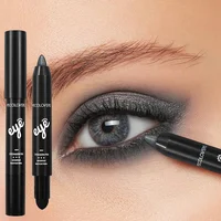 Pearlescent Eyeshadow Pencil Stick Makeup Effect Highlight Stick, Black & Grey Shimmer Eye Shadow Pen with Eyeliner, 1pc 4