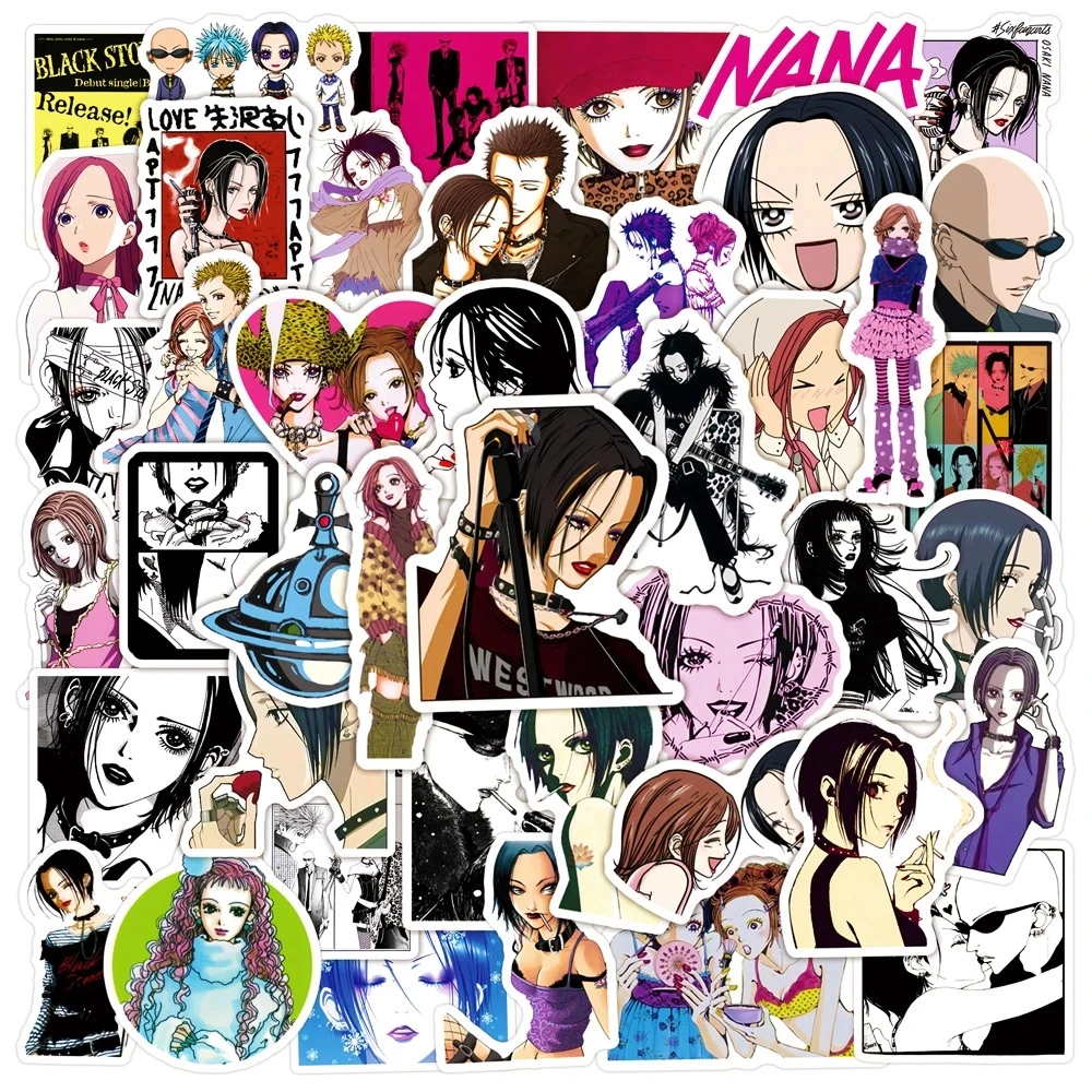 10/30/50 sztuk Kawaii Komatsu NANA Anime naklejki fajne dziewczyny Oosaki NANA naklejki deskorolka Scrapbooking bagaż Cartoon naklejka zabawki