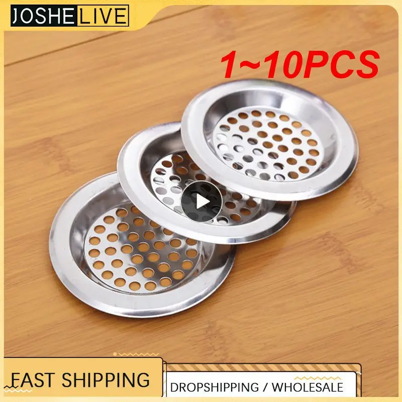 

1~10PCS Kitchen Sink Filter Stainless Steel Mesh Sink Strainer Filter Bathroom Sink Strainer Drain Hole Filter Trap Waste Screen