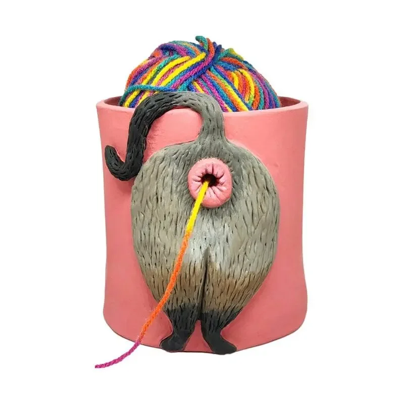 Hand Crochet Yarn Bowl DIY Tool Knitting Accessories Yarn Bowl Hand Craft Storage Bowls Knitting Holder Crochet Hooks