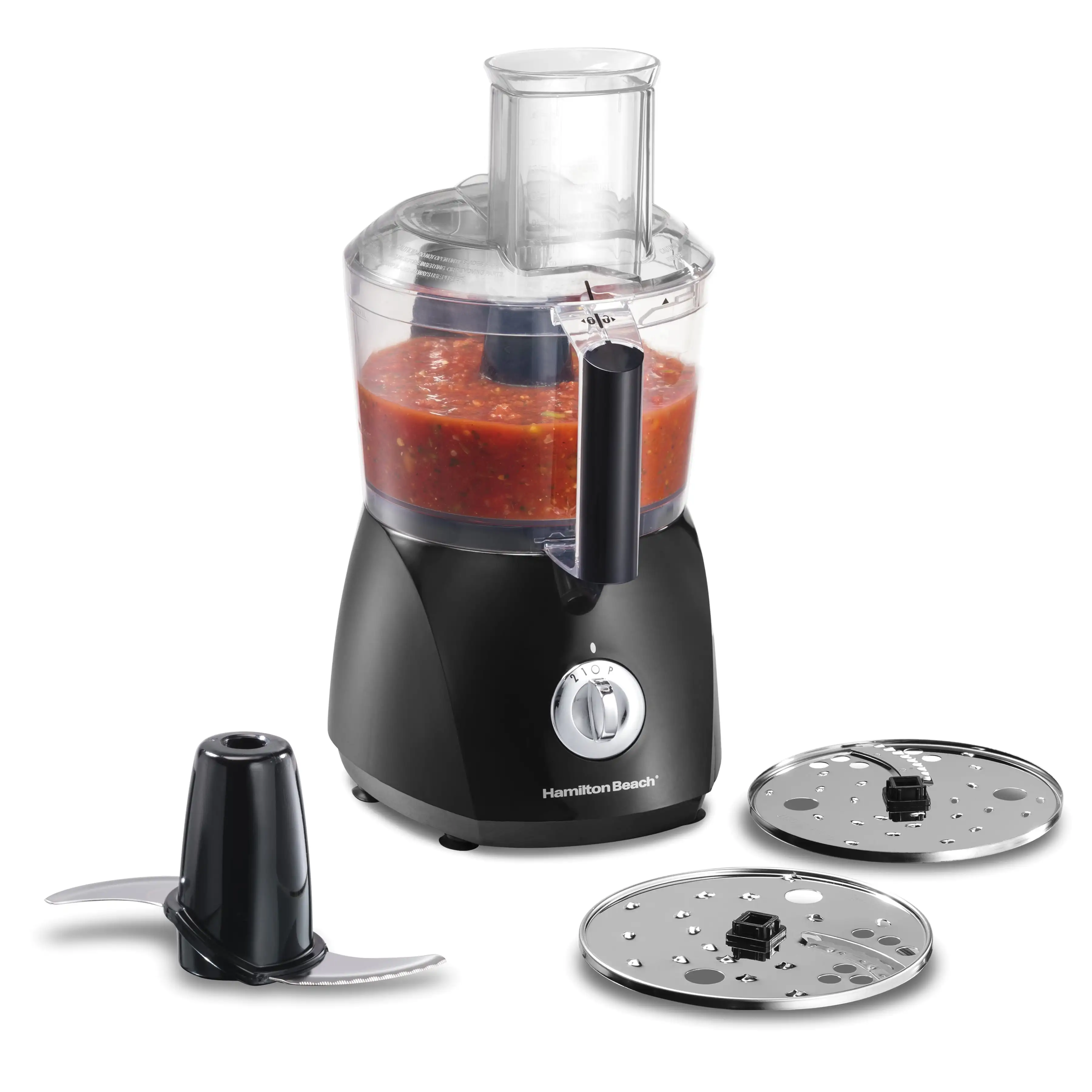 525-Watt 10 Cup Food Processor, Convenient Cord Storage, 2 Speeds