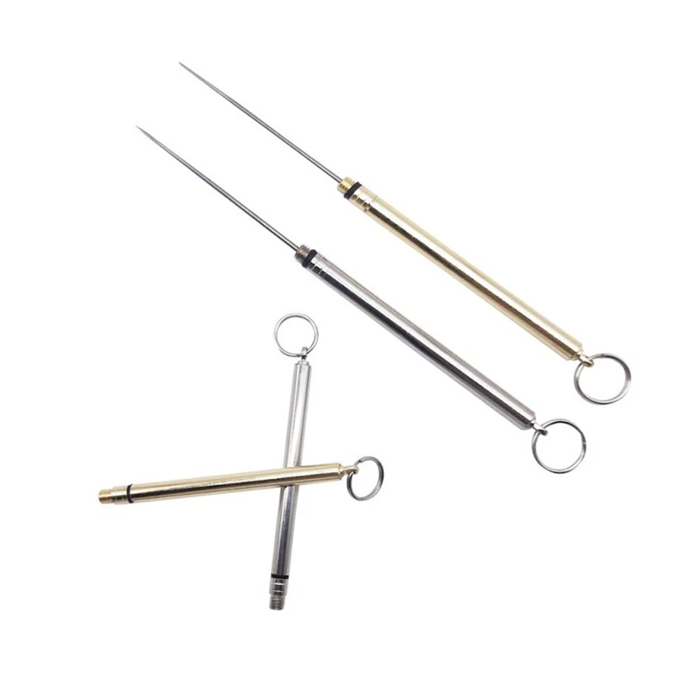 Portable Stainless Steel Toothpick Knife Integrated Household Alloy Teeth Picker Fruit Fork Outdoor Camping Tool Keychain