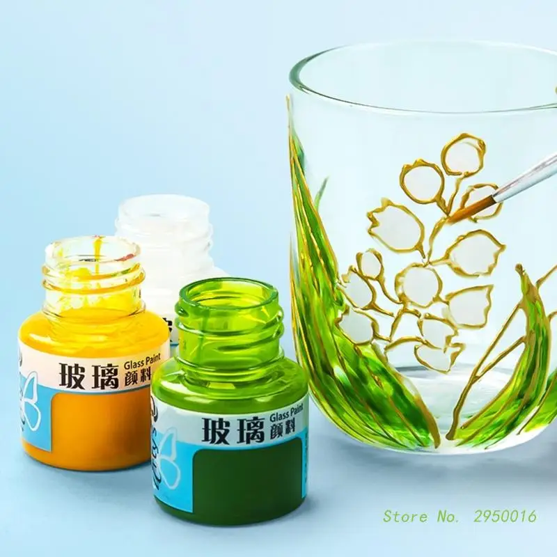 Wine Glass Permanent Glass Paint Pens 20ml Stain Glass Paint