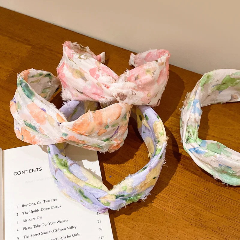 

2023 Flower Bow Knot Headbands for Women Hair Hoop Knotted Artificial Elegant Girl Hair Band Ladies Broadside Hair Accessories