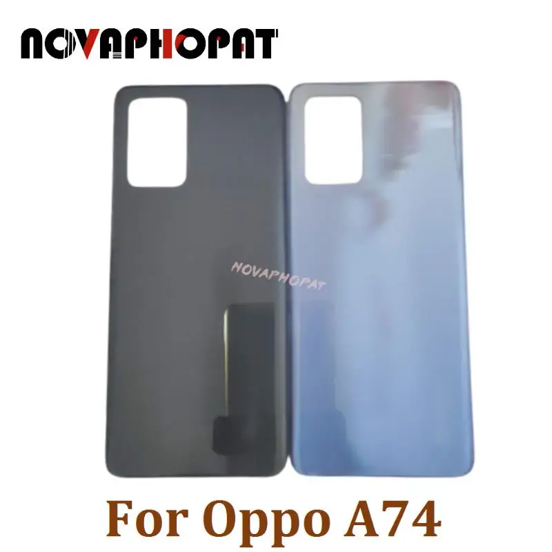 Oppo A74 4G / 5G 배터리 커버용 Novaphopat 후면 도어 하우징 케이스 후면 커버 케이스