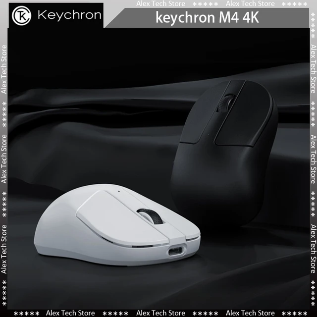 New Keychron M4 4K Bluetooth wireless mouse tir mode PAW3395 mini 