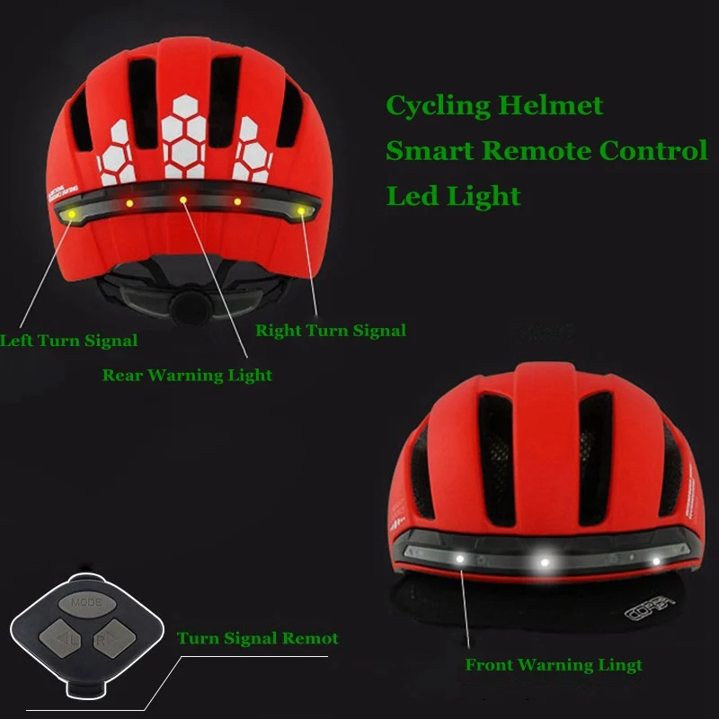 Casque intelligent, unisexe, ville light riding smart flash casque