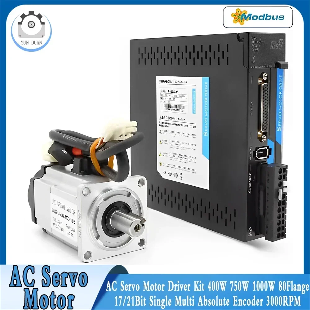 ACServoMotorDriverKit400W750W1KW1721BitSingleMultiAbsolute