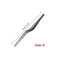 Vibrant Stainless Steel Kitchen Precision Tongs - Culinary & Baking Tool (5-Inch Black B)