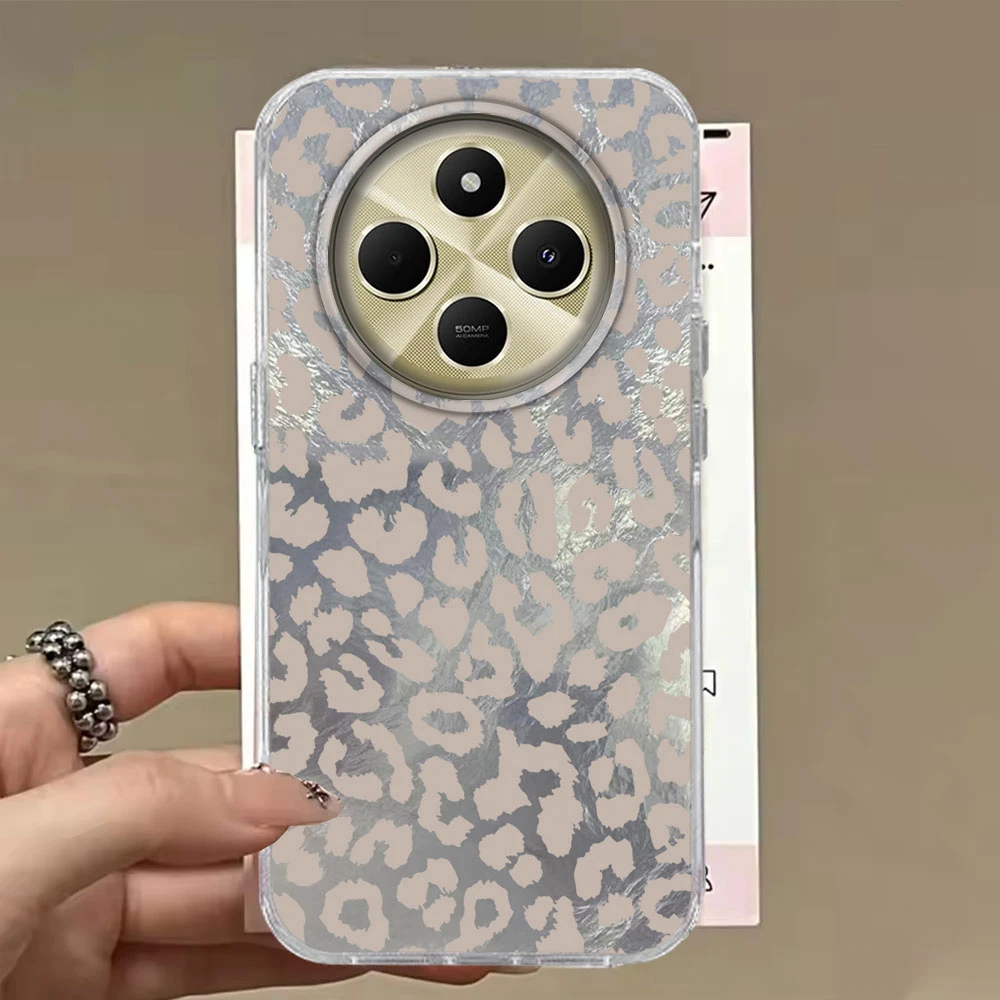 Rosa Leopardenmuster Handyhüllen für Xiaomi Redmi Note 14 13 12 11 11S 10 10S 8 9 Pro 15 15C 13C 14C 9S A3 A1 A3X 9A A2 A5 Abdeckung – Detail 2