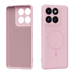 Official Soft Liquid Silicone Magnetic Phone Case in Handcrafted Design - Motorola Edge 60s (Pink)