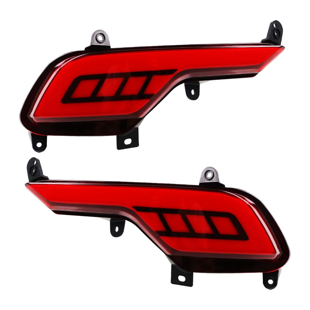 

1Pair LED Rear Bumper Reflector Light Brake Light Turn Signal Light for Hyundai Ix45 Santa Fe Santafe 2016-2019