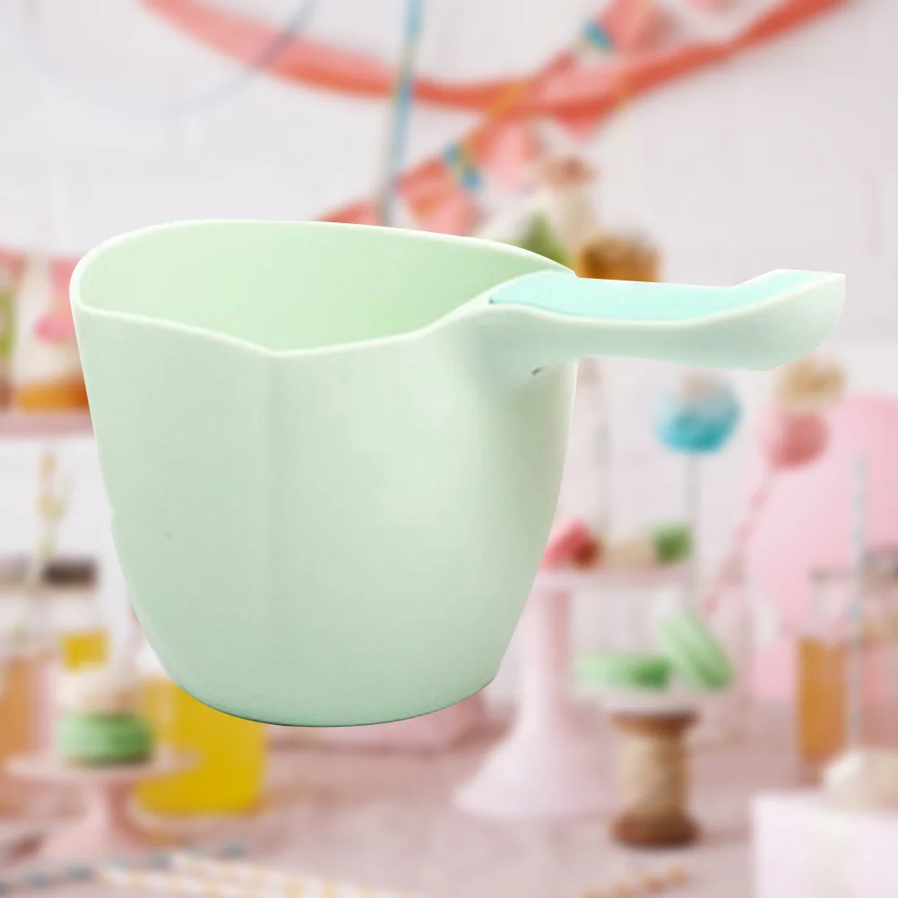 

Baby Bath Spoon Bath Cup For Bathroom Water Scoop Cup Baby Shampoo Bath Spoon Baby Shower Supplies (Green)