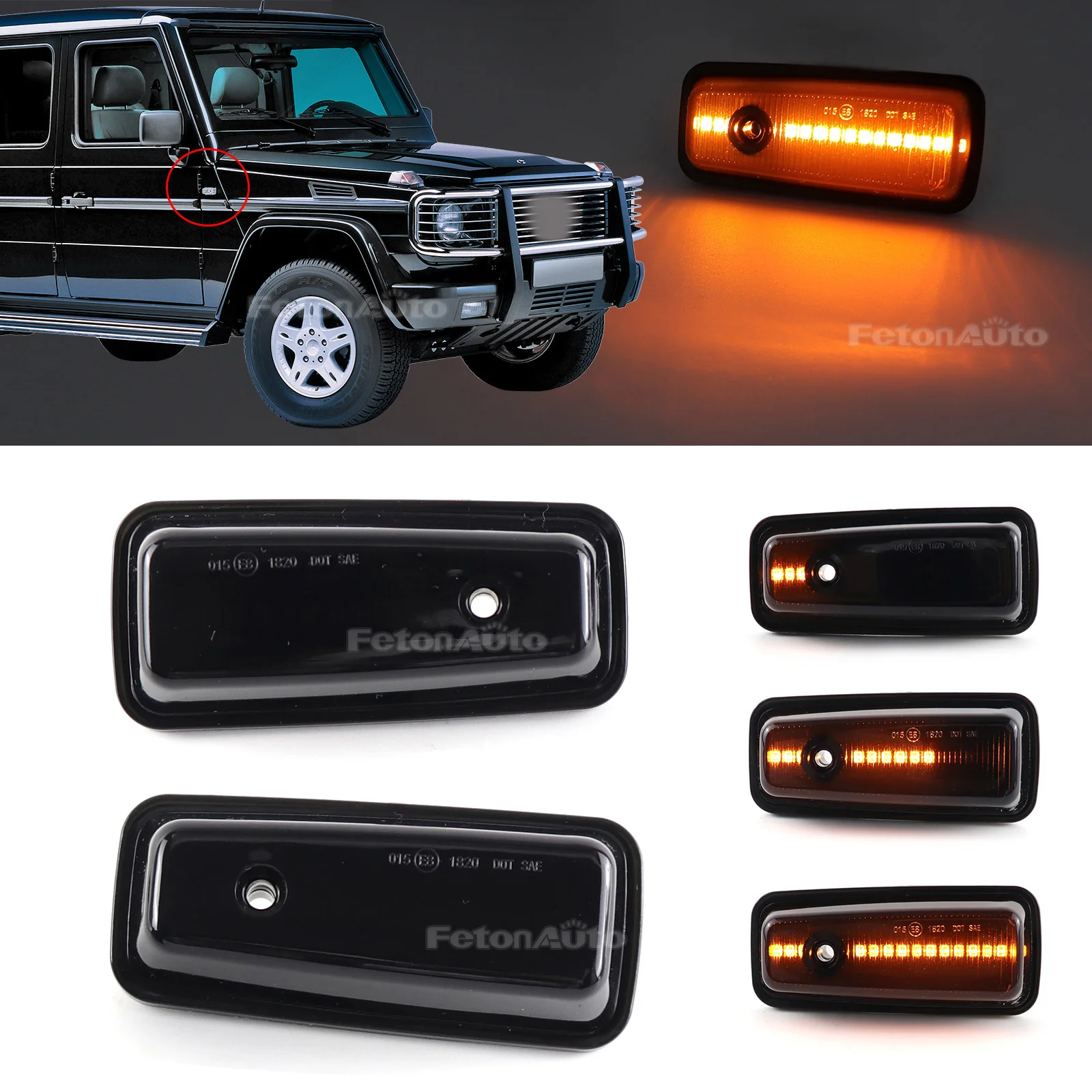 メルセデスベンツ 純正 W463 Gクラス オレンジサイドマーカー 左右