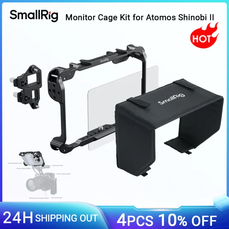 SmallRig Monitor Cage Kit for Atomos Shinobi II, with