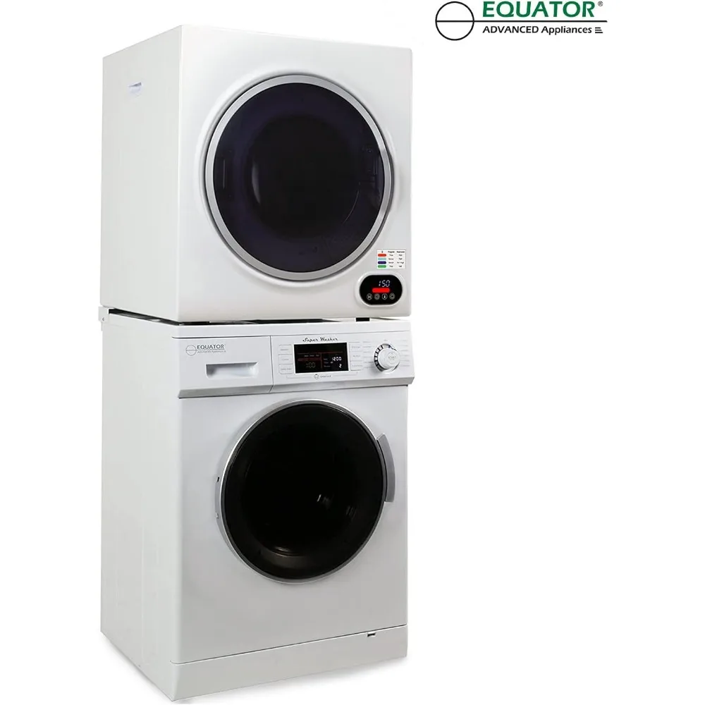 Basic Stackable 13 lbs Washer + Vented Sensor Dryer 3.5cf 110V, Automatic, Compact Washing Machine, 120 Volts 4