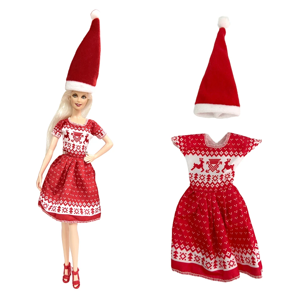NK Disfraz de Papá Noel para niños, ropa de Navidad para muñecas Barbie,  vestido de cosplay, sombrero rojo, juguetes educativos para niños, 1  piezas, 1/6| | - AliExpress