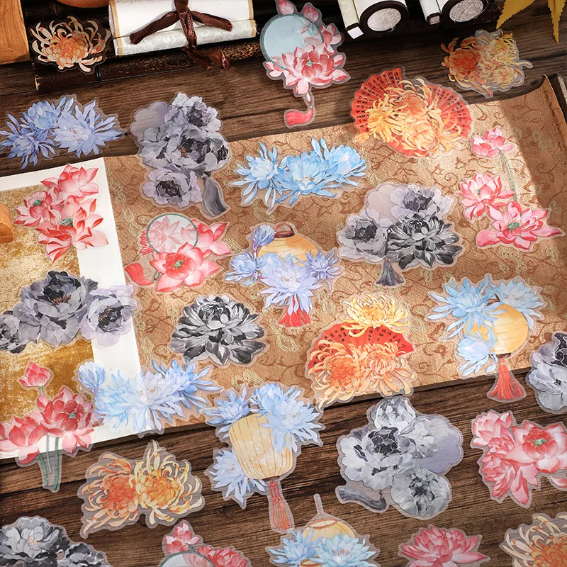 

20sets/lot Kawaii Scrapbook Stickers flower by flower DIY Scrapbooking Supplies Planner Decorative Stationery Sticker