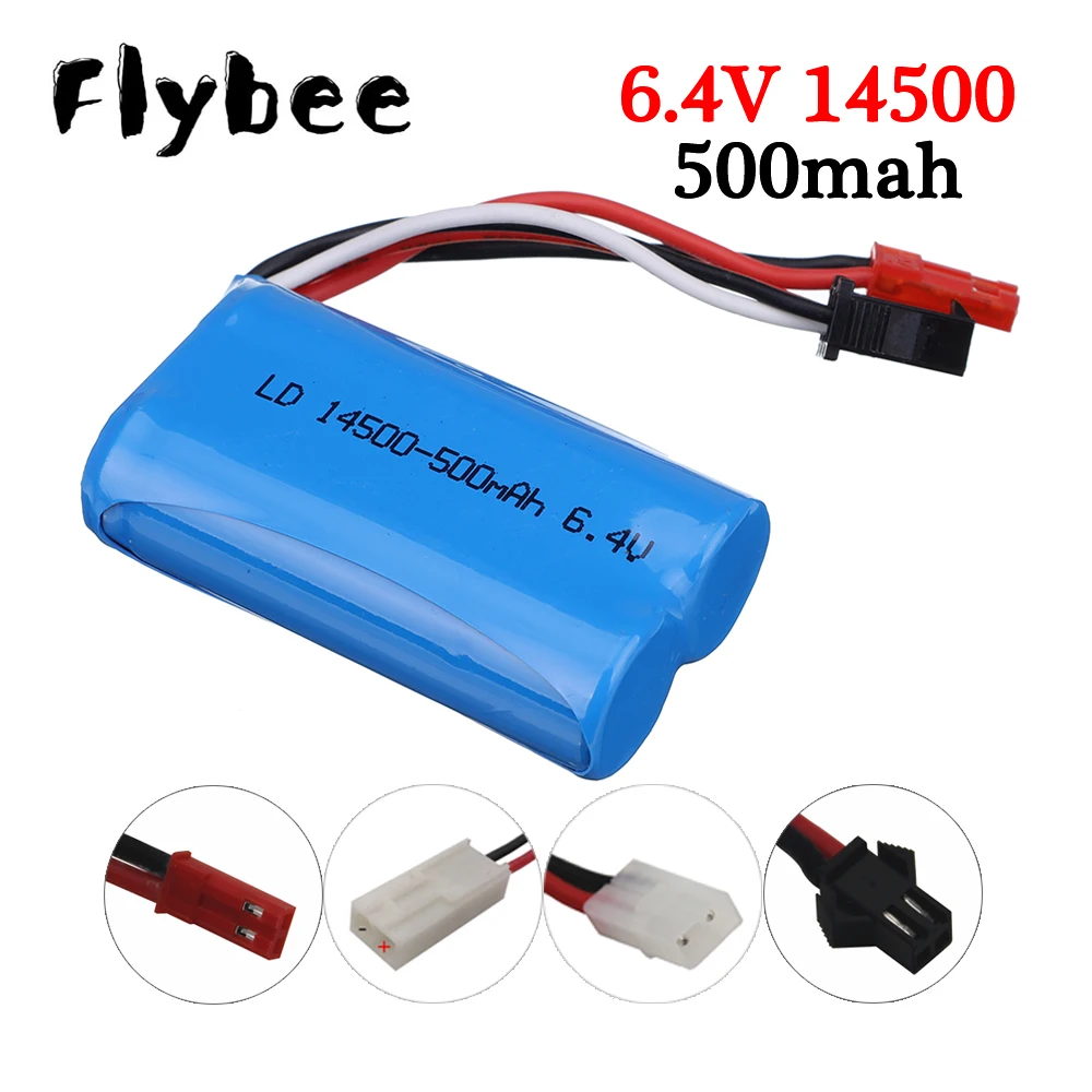 Литий-ионный аккумулятор 14500 500 мАч 6 4 В для внедорожника Wltoys 18401/18402 с