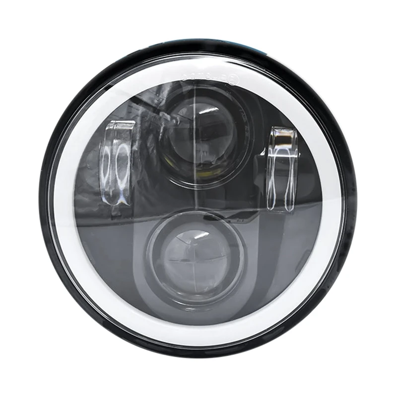 2X 5.75 Faro Led, 5-3/4 Faro Moto Con Alone Bianco Drl Per Sportster Iron 883 Dyna Street Bob