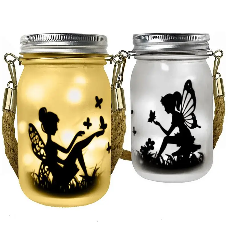 

Hanging Mason Jar Solar Lights Portable Hanging Solar Jar Lanterns Solar Lanterns For Balcony Backyard Garden Fence Decor