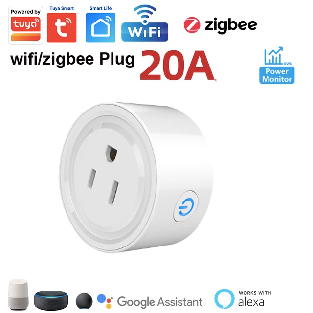 16A Tuya ZigBee Smart Plug Power Socket SmartLife App Remote Control Timer  Energy Monitor Outlet Works With Alexa Google Home - AliExpress