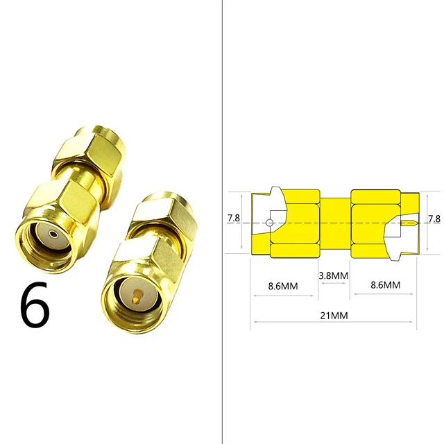 DexMRtiC SMA Male / Female RF Coax Adapter Connector Straight Right Angle T Type Splitter Goldplated NEW Wholesale Type6