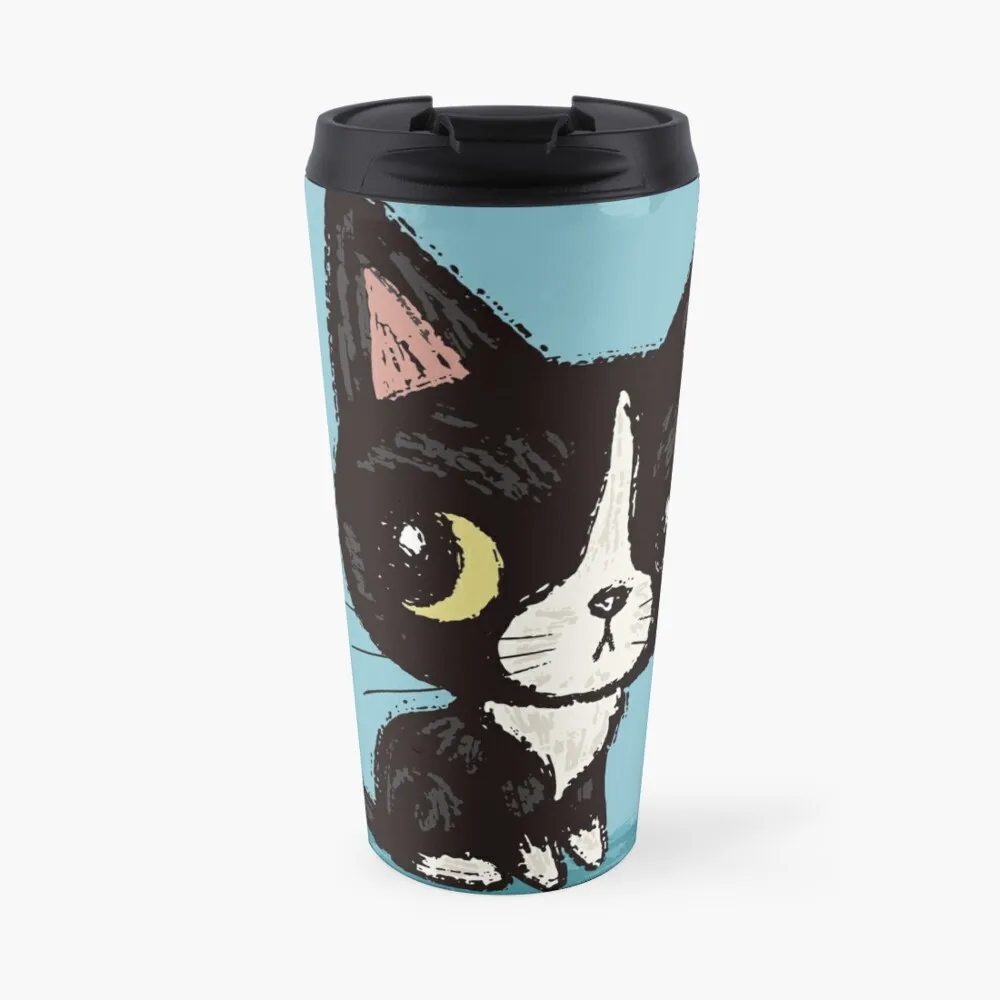 

Cute black kitten Travel Coffee Mug Teaware Cafes Coffee Accessory