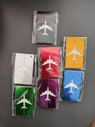 Aluminum Alloy Anti - Loss Travel Luggage Tag - Solid Color Suitcase Accessory (PURPLE)