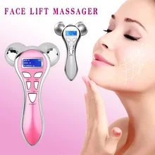  Home rechargeable micro-current EMS vibrating massager 4d lifting, firming, anti-aging, wrinkle-removing, face-lifting, 3d Y-shaped rotating roller, facial body lifting device, tool beauty instrument 