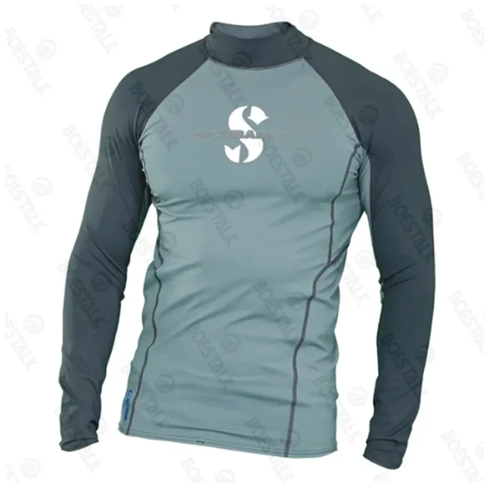 thumbnail image 4 of Traje de baño de manga larga para hombre, anti-UV, para deportes al aire libre, playa, buceo, surf, ropa con protección solar, ropa en stock, 4 of 5
